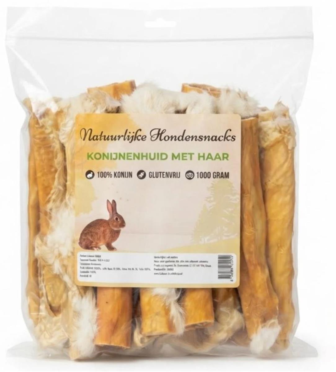 Konijnenhuid met haar 1kg