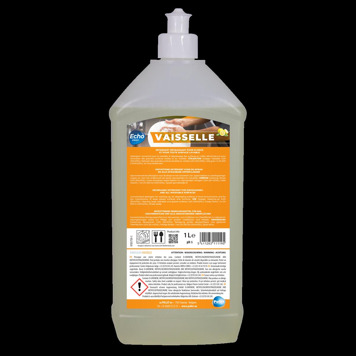 Echo clean Vaiselle afwasmiddel 1 liter