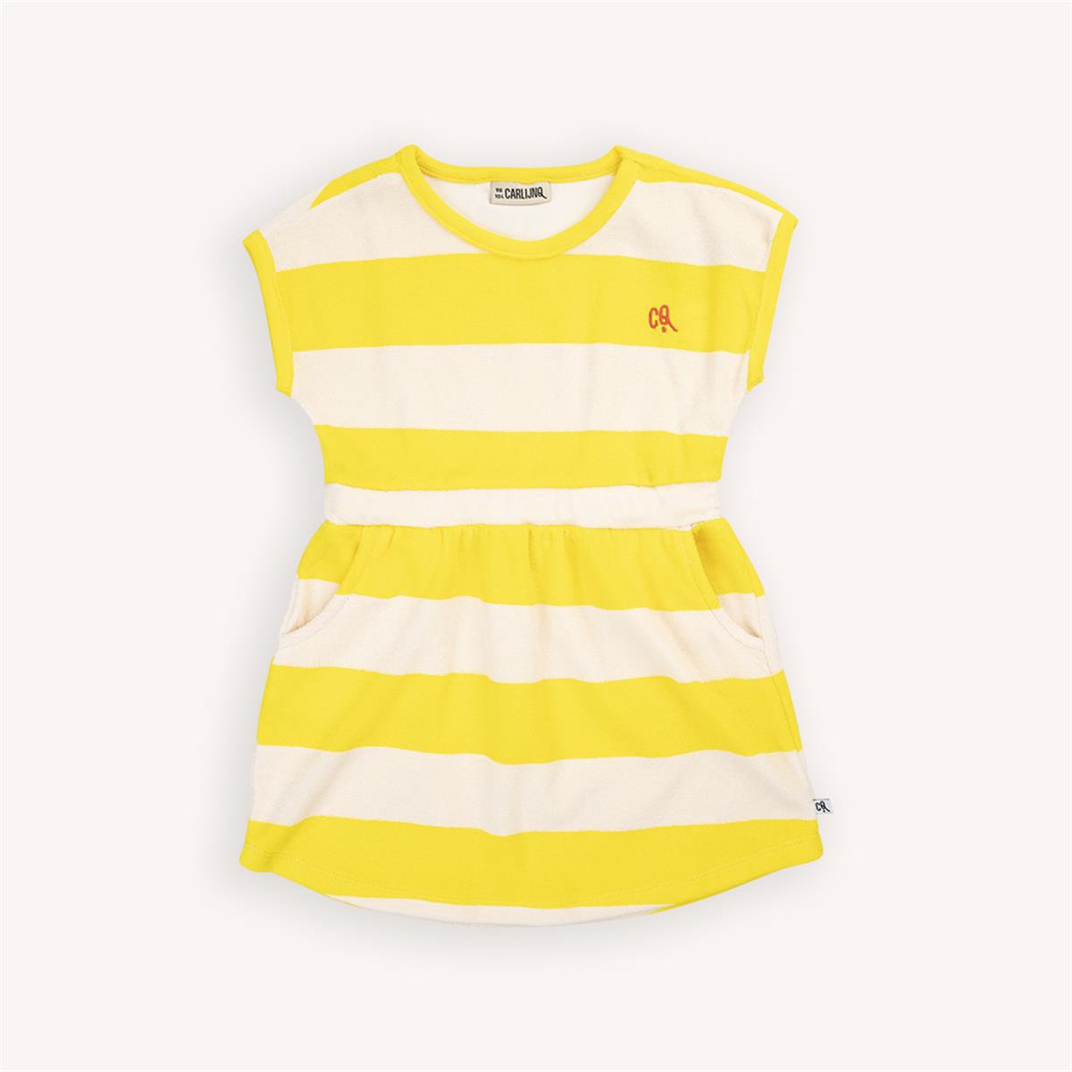 CarlijnQ - Stripes yellow regular fit dress