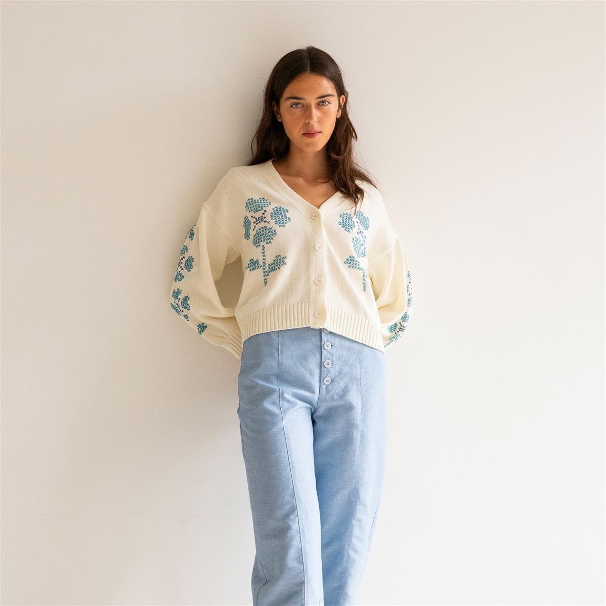 THE TINY BIG SISTER - LUISA embroidered cardigan
