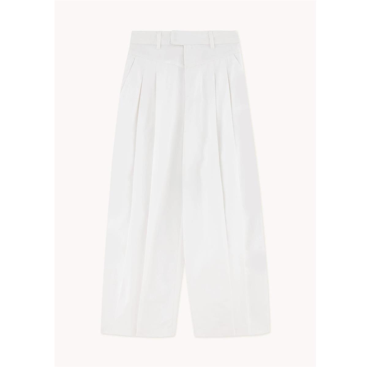 THE TINY BIG SISTER - Twill trousers white