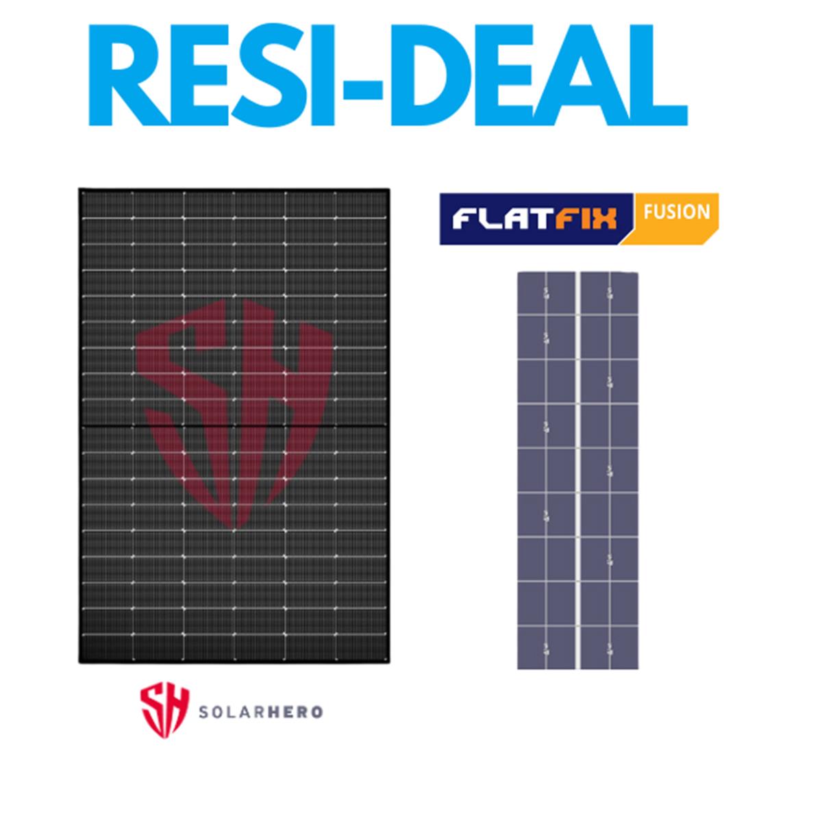 RESI Deal: 36 panels Hero + Mounting material Flatfix Fusion OW