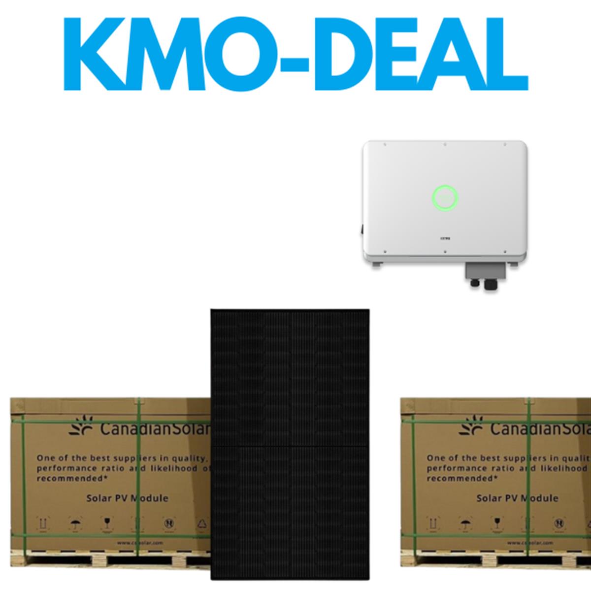 KMO Deal: SAJ 25kW Omvormer + 70 panelen Canadian